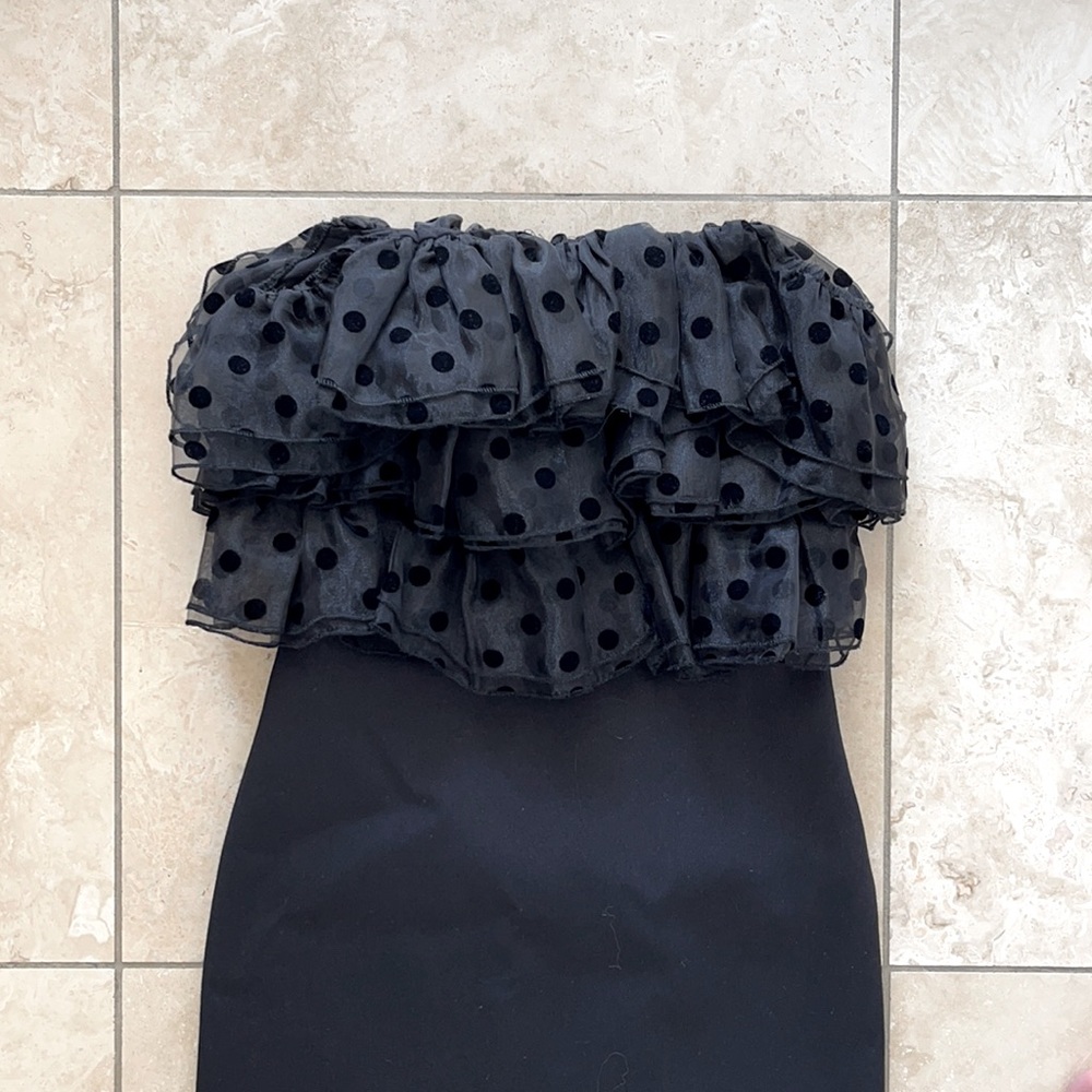 ZARA |  Strapless Black Dress - Picture 4 of 4